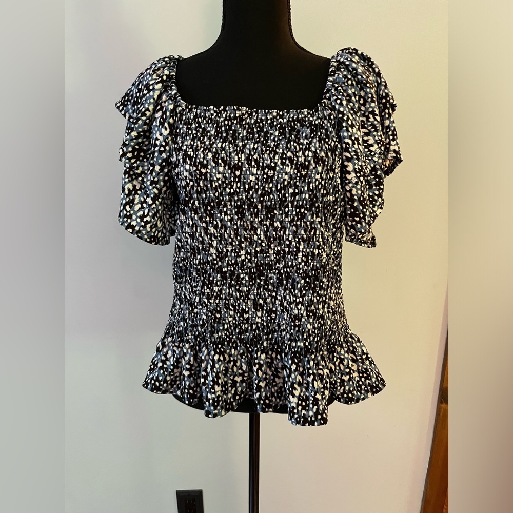 Nicole Miller New York Ruffle sleeve blouse.